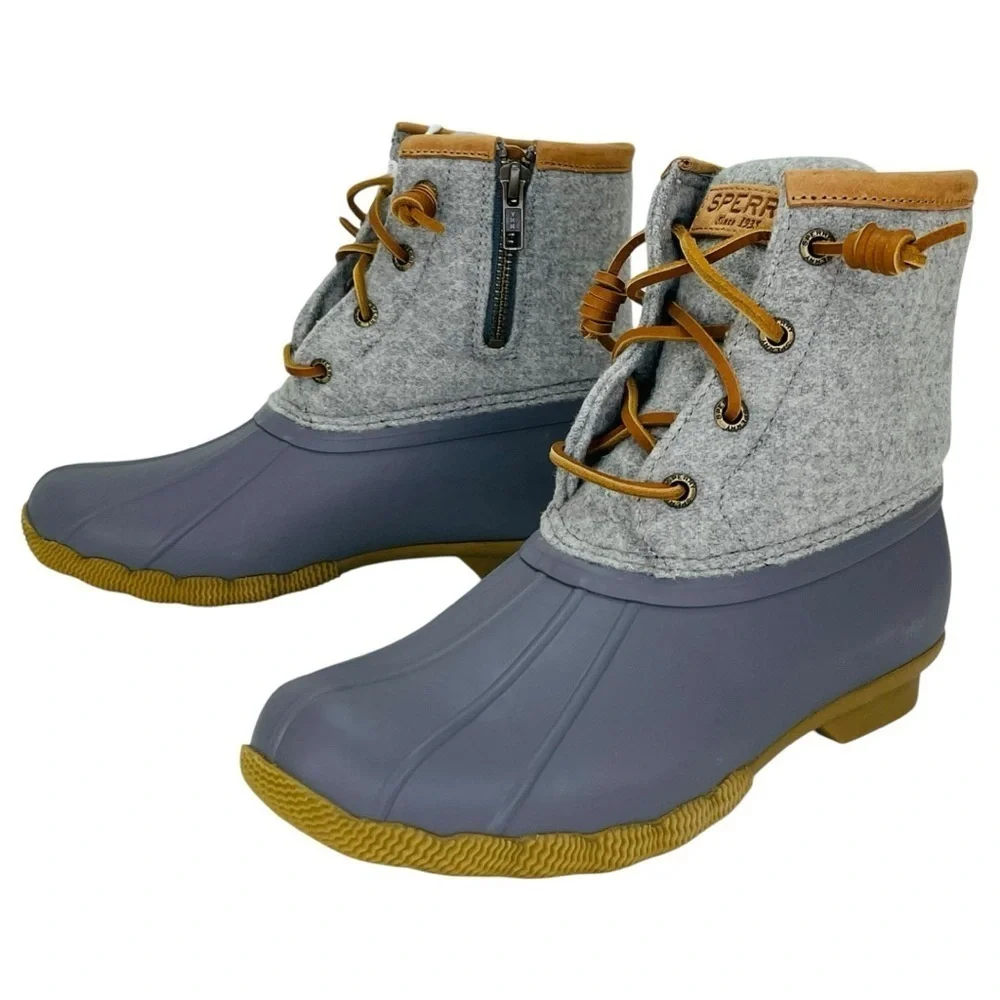 Sperry Saltwater Wool Insulated Womens Ankle Rain Boots Size 5.5M